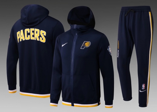 2021-2022 NBA Indiana Pacers Royal Blue With Hat Jacket Uniform With Hat-815