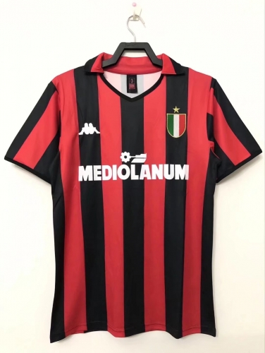 88-89 Retro Version AC Milan Home Red & Black Thailand Soccer Jersey AAA-811/410
