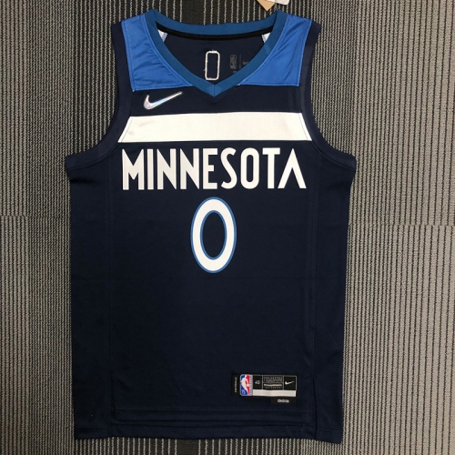 75th Commemorative Edition NBA Minnesota Timberwolves Dark Blue #32 Jersey-311