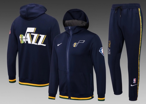 2021-2022 NBA Utah Jazz Black With Hat Jacket Uniform With Hat-815/801