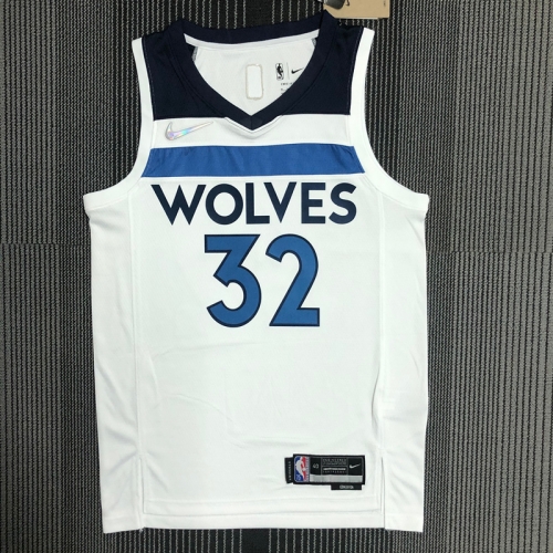 75th Commemorative Edition NBA Minnesota Timberwolves White #32 Jersey-311