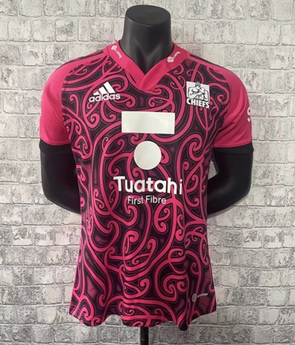 2021-2022 Chiefs Red & Black Thailand Rugby Shirts-805