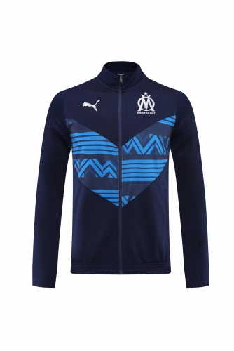 2021-22 Olympique de Marseille Royal Blue Jacket Top-LH