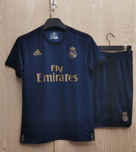 2020-2021 Real Madrid 2nd Away Royal Blue Soccer Uniform-TJ