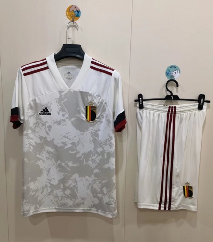 2020 European Cup Belgium Away White Soccer Uniform-TJ