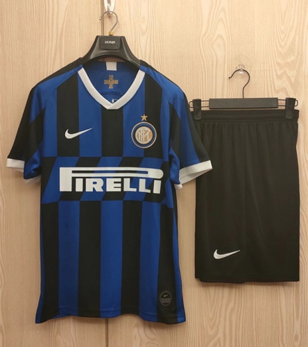 2020-2021 Inter Milan Home Black and Bule Soccer Uniform-TJ