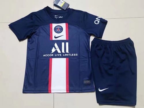 2022-23 PSG Home Royal Bue Kids/Youth Soccer Uniform-507