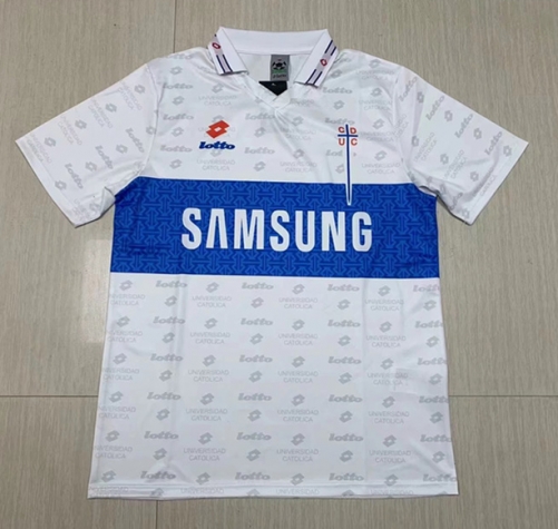 96 Retro Version Universidad Católica 2nd Away Blue & WhiteThailand Soccer Jersey-1040