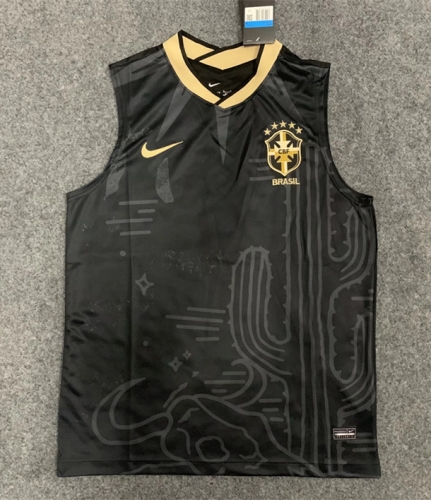 2022-2023 Brazil Black Thailand Soccer Jersey Vest-168