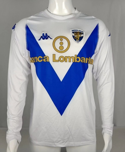 03 Retro Version Brescia Calcio White LS Thailand Soccer Jersey AAA-503