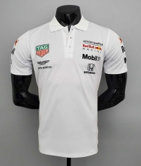 2020-2021 Red Bull Mercedes White Formula One Racing Shirts-805