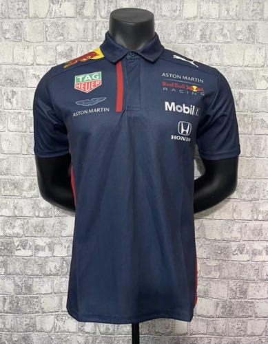 2021/22 Red Bull Royal Blue turndown Collar  Formula One Racing Shirts-805