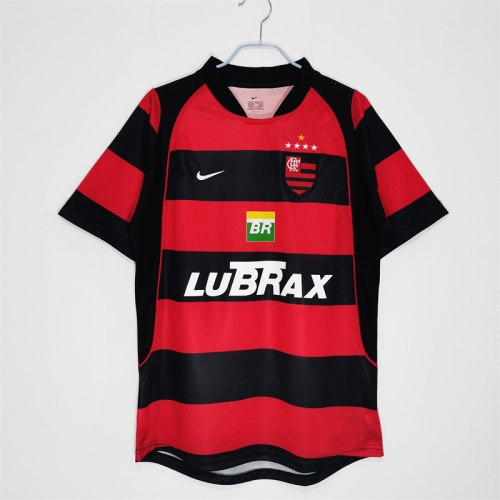 2003-2004 Retro Version CR Flamengo Home Red & Black Thailand Soccer Jersey AAA-C1043