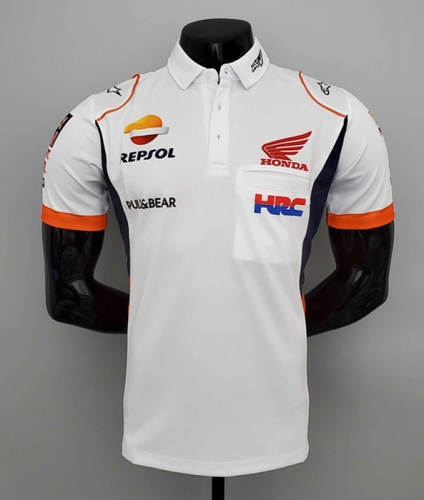 2021/22 White Turndown Collar Formula One Racing Shirts-805