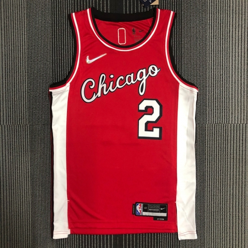 2022 City Version NBA Chicago Bull Red #2 Jersey-311