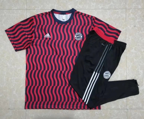 2021-2022 Bayern München Black & Red Shorts-Sleeve Thailand Soccer Jersey-815