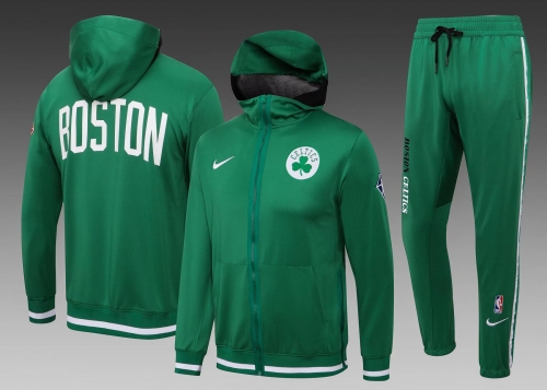 2021-2022 NBA Boston CelticsGreen With Hat Jacket Uniform With Hat-815