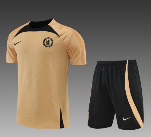 2021-22 Chelsea Yellow Thailand Training Soccer Uniform-PO