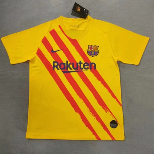 1819 Retro Version Barcelona Away Yellow Thailand Soccer Jersey AAA-TY/510
