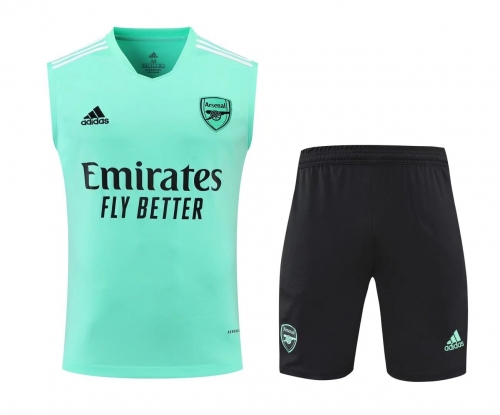 2021-22 Arsenal Green Training Thailand Soccer Uniform-418