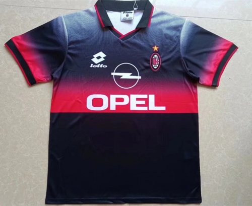 96-97 Retro Version AC Milan Red & Black Thailand Soccer Jersey AAA-2041