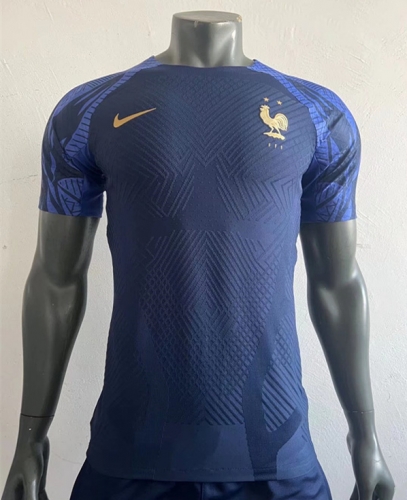 Player Version 2022-23 France Royal Blue Thailand Training Soccer Jersey-703