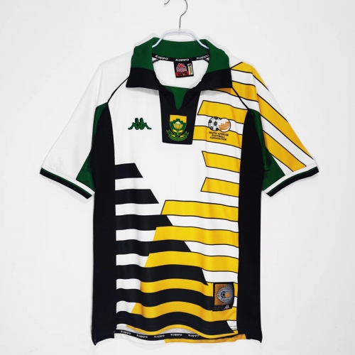 Retro Version South Africa White & Yellow Thailand Soccer Jersey-710