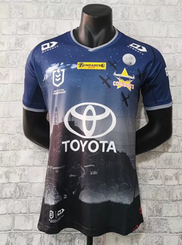 2022 Sharks Blue & Black Thailand Rugby Shirts-805