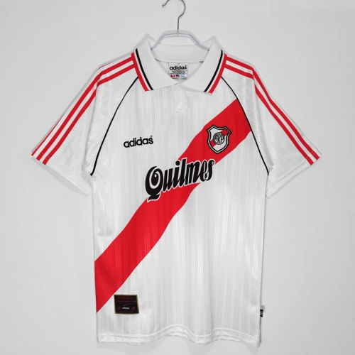 1995-96 Retro Version CA River Plate Home White Thailand Soccer Jersey AAA-710/503