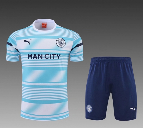 2022-23 Manchester City Light Blue Thailand Training Soccer Unniform-PO