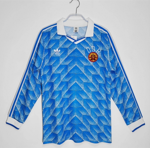 1988 Retro Version Germany Home Blue LS Soccer Jersey-710