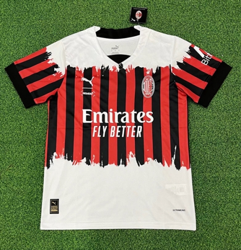 With Adv 2022-23 AC Milan 3rd Away Red & White Thailand Soccer Jersey AAA-320