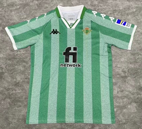 Retro Version Real Betis Home White and Green Thailand Soccer Jersey AAA-711