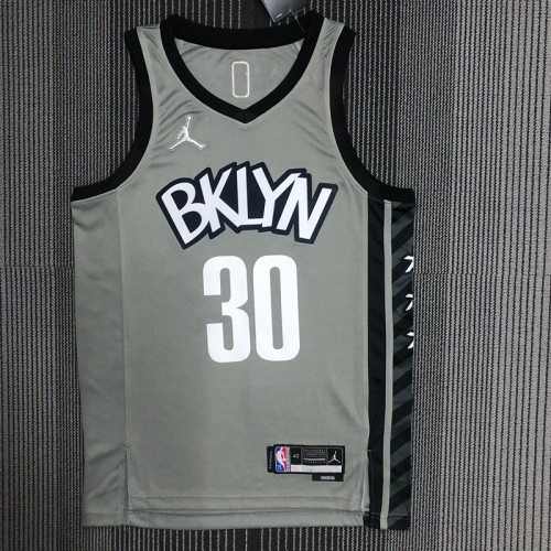 75th Anniversary Brooklyn Nets Gray #30 NBA Jersey-311