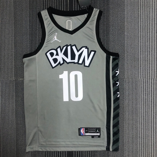 75th Anniversary Brooklyn Nets Gray #10 NBA Jersey-311
