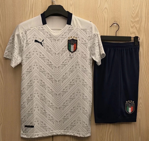 2019-2020 Italy Away White Soccer Uniform-315/TJ