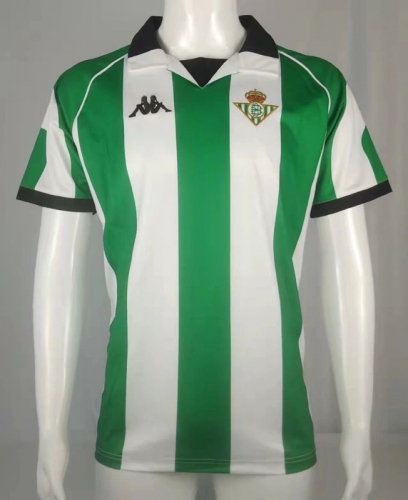 1998 Real Betis Home White and Green Thailand Soccer Jersey AAA-DG/503
