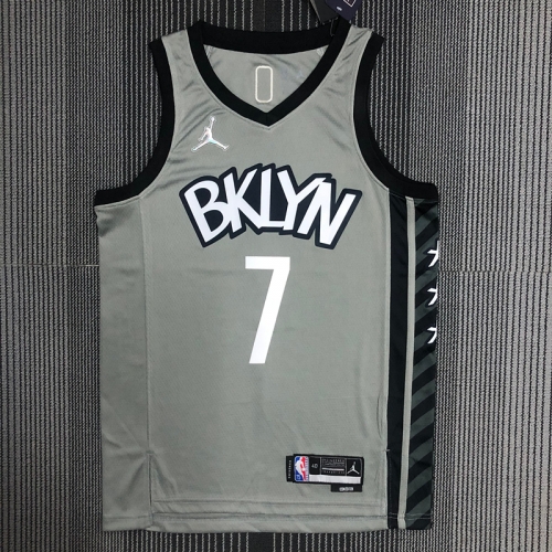 75th Anniversary Brooklyn Nets Gray #7 NBA Jersey-311