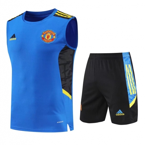 2022/23 Manchester United Blue Thailand Soccer Training Vest-418