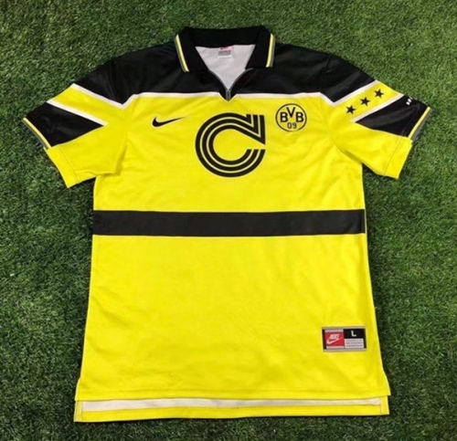 Champions League 96-97 Retro Version Borussia Dortmund Yellow Thailand Soccer Jersey AAA-1041/503