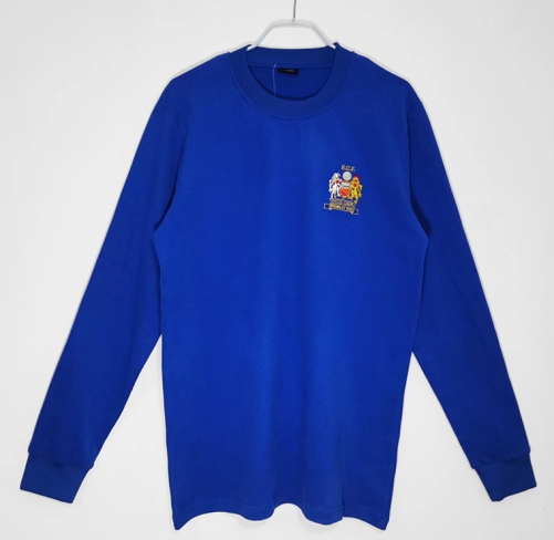 1968 Retro Version Manchester United Blue Thailand LS Soccer Jeesey AAA-710