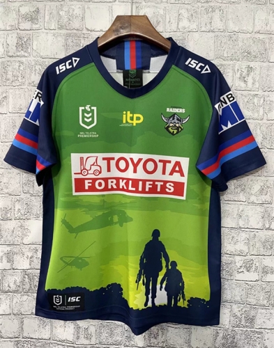 2022 Season Raiders Green Thailand Rugby Shirts-805