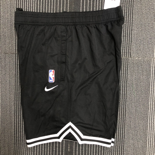 2201 NBA Brooklyn Nets Black Shorts embroidery-311