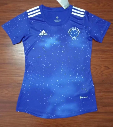 2022-23 Cruzeiro EC Home White Thailand Women Soccer Jersey AAA-ZS/319