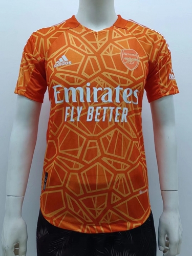 Player Version 2022-23 Arsenal Goalkeeper Orange Thailand Soccer Jersey AAA-807