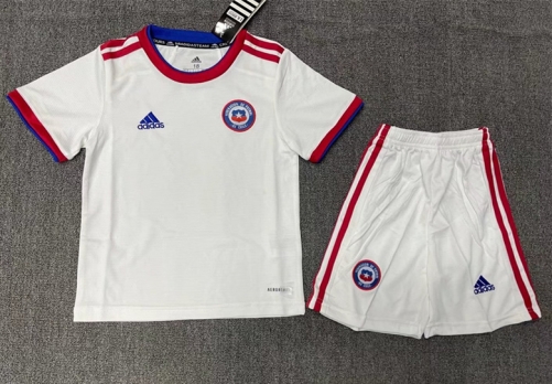 2022-23 Chile Away White Youth/Kids Soccer Uniform-36