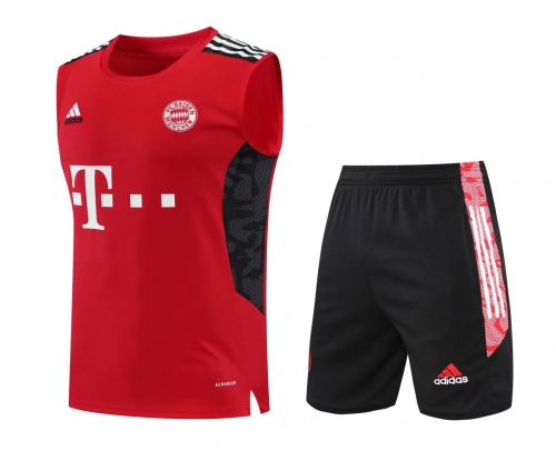 2022/23 Bayern München Red Thailand Soccer Training Jersey Vest Uniform-418