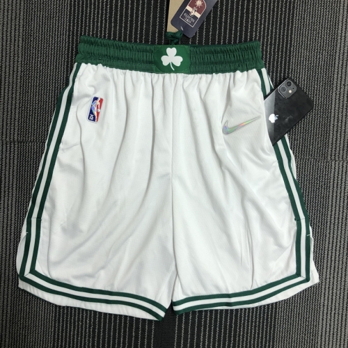 2202 Boston Celtics White NBA Shorts-311