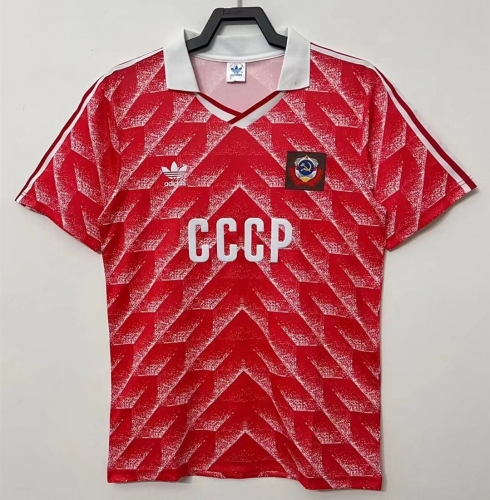 1987-88 Retro Version Soviet Union Home Red Thailand Soccer Jersey AAA-47/811