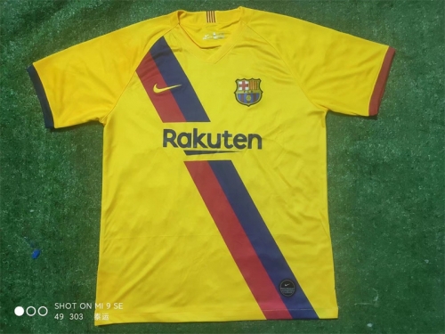 19-20 Retro Version Barcelona Away Yellow Thailand Soccer Jersey AAA-TY